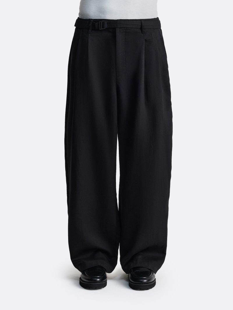Брюки с тканевым поясом