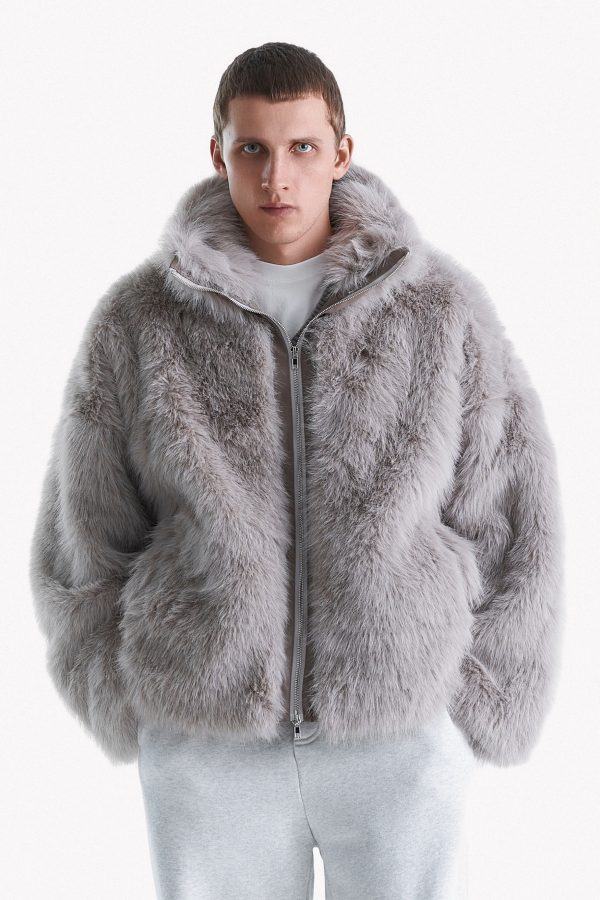 Шуба Frosty серый