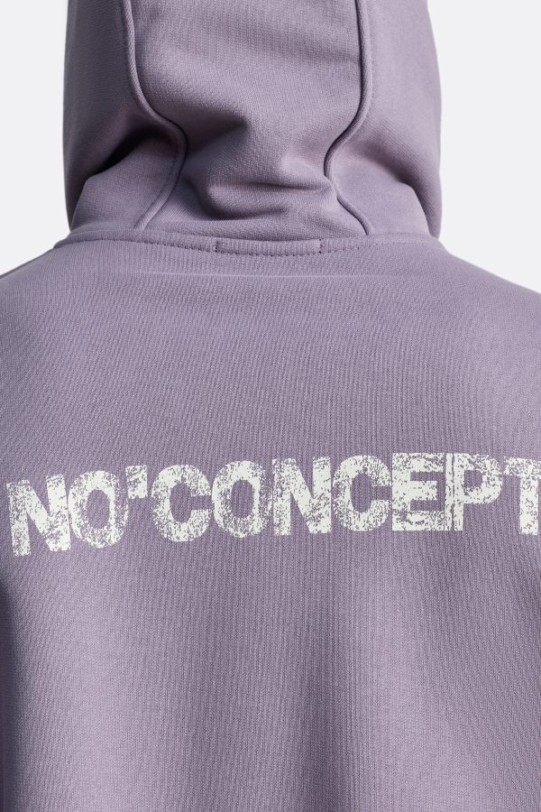 Худи из плотного хлопка NO'CONCEPT сиреневый