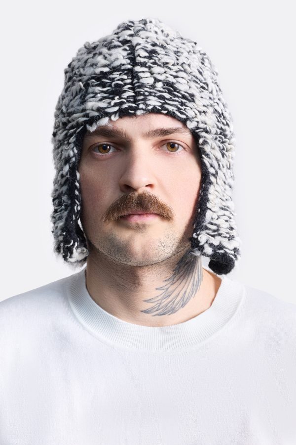 ​Шапка-ушанка curly белый