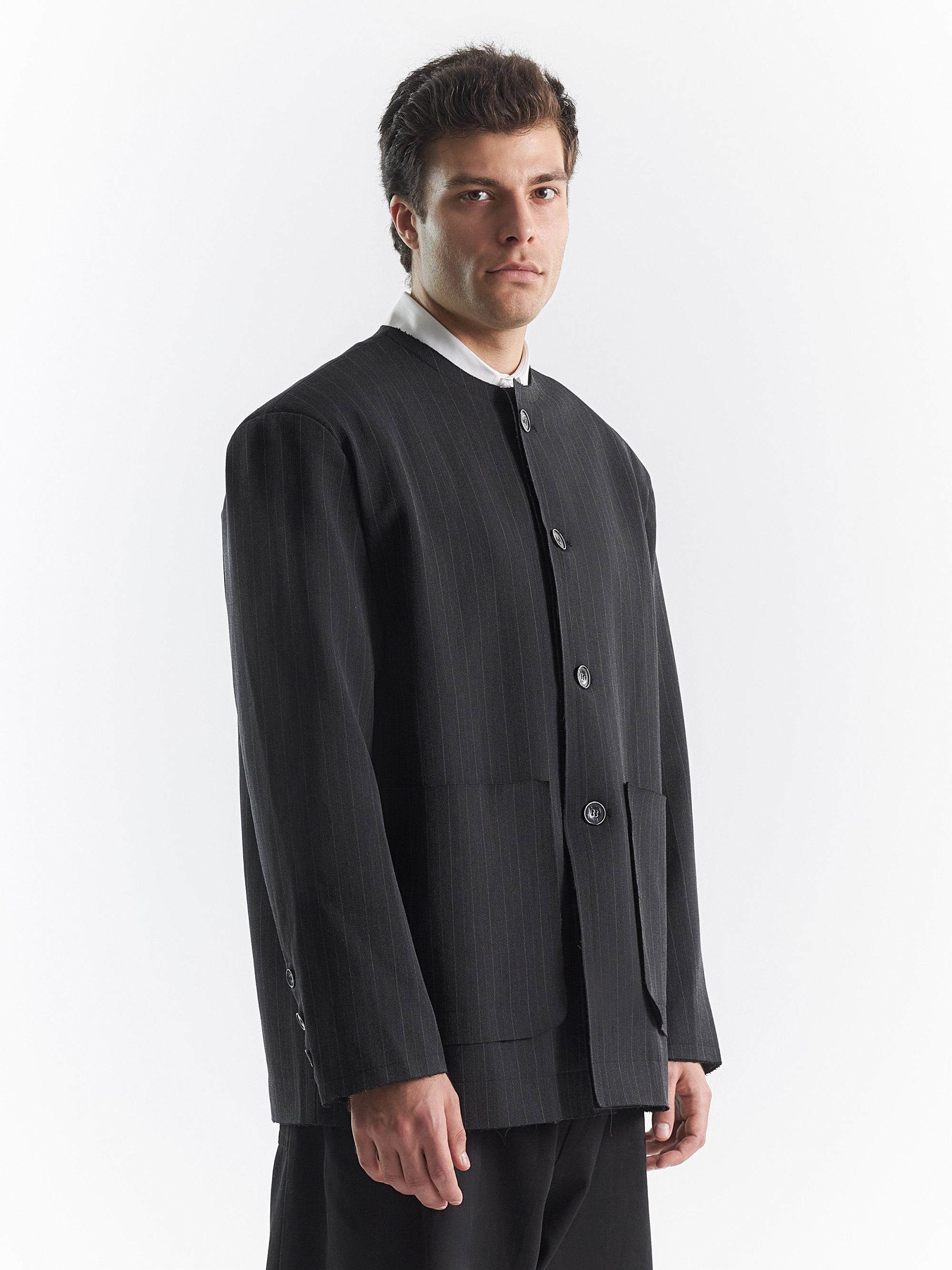 Пиджак без лацканов linen