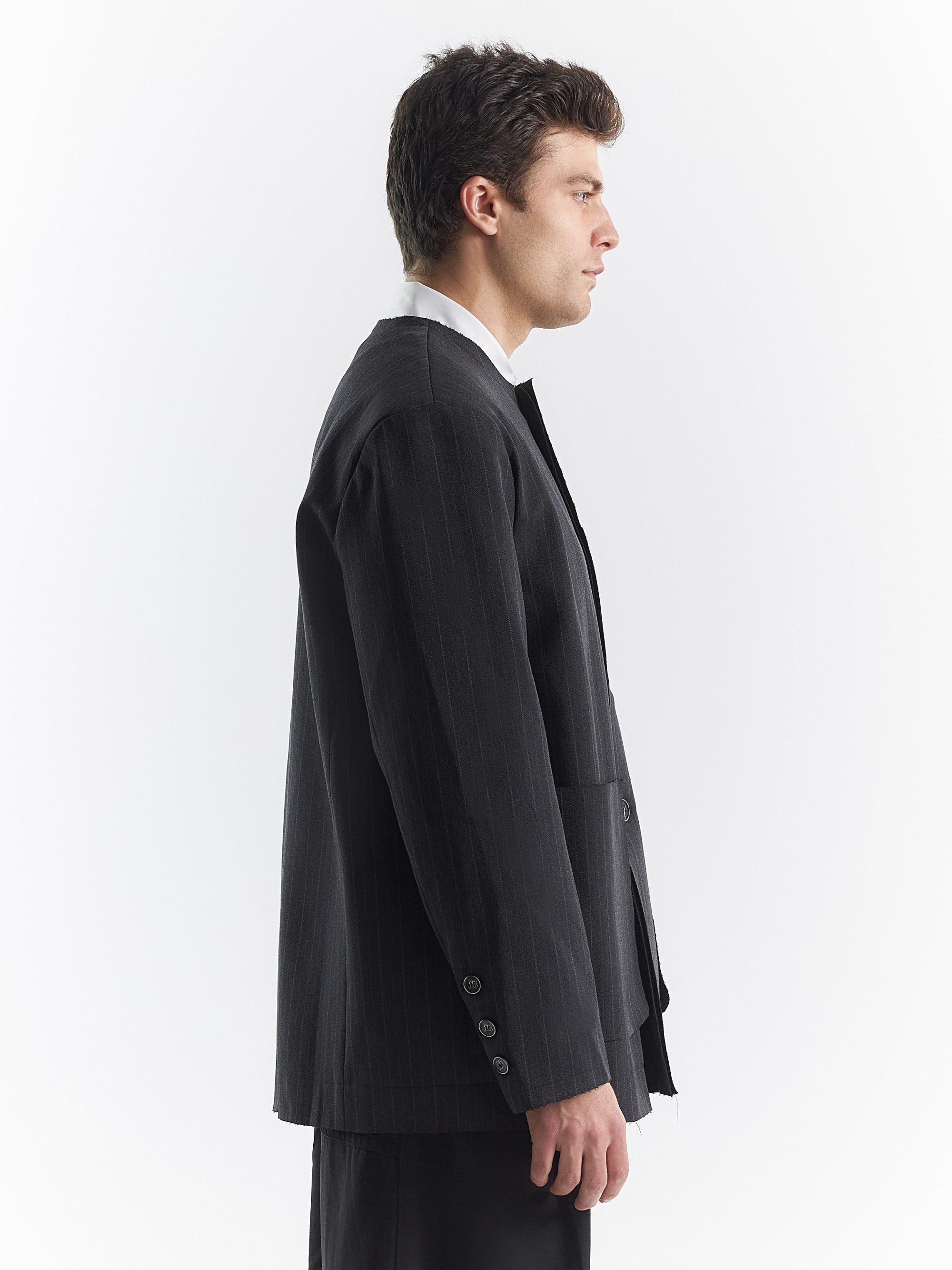Пиджак без лацканов linen