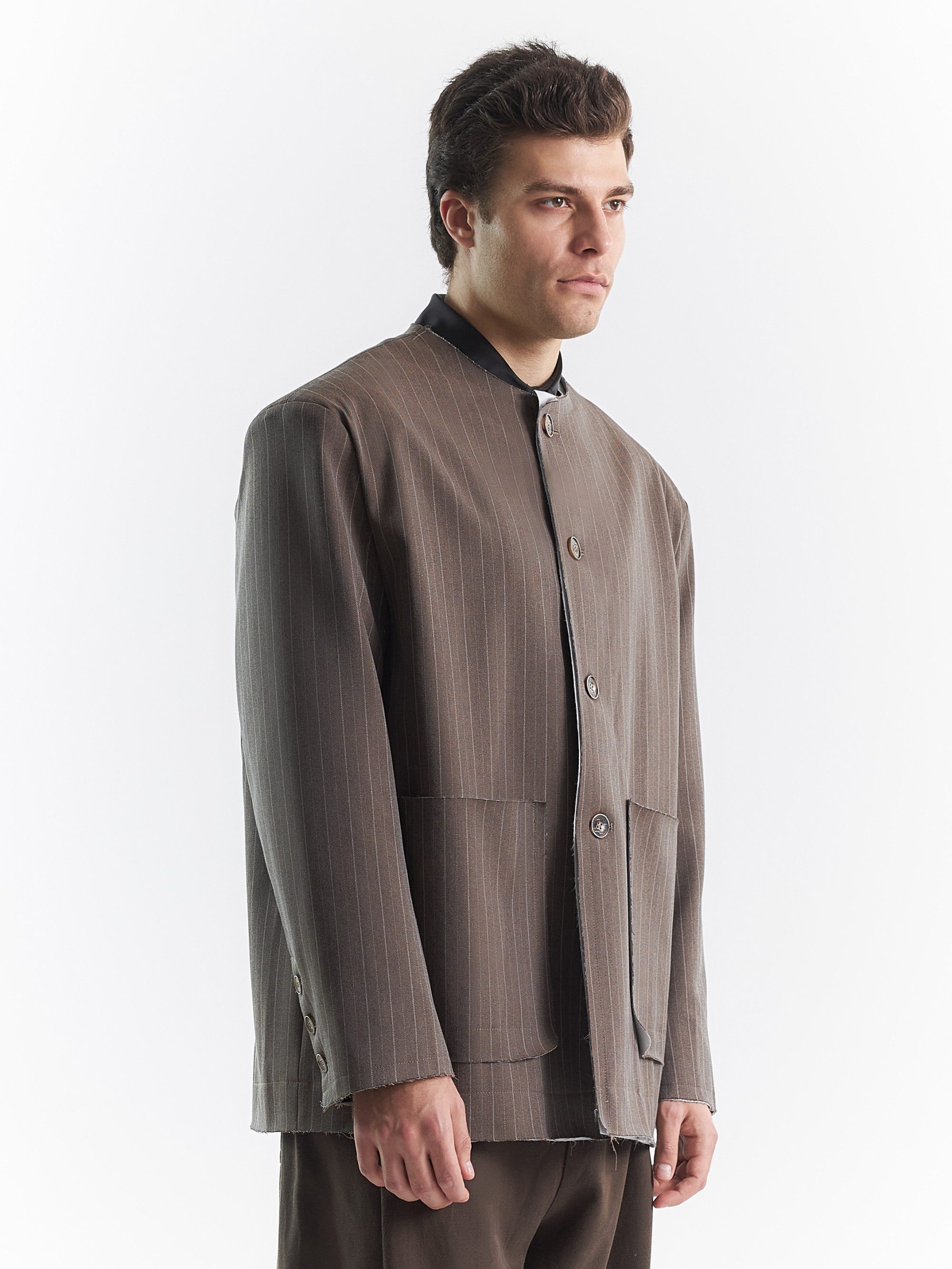 Пиджак без лацканов linen