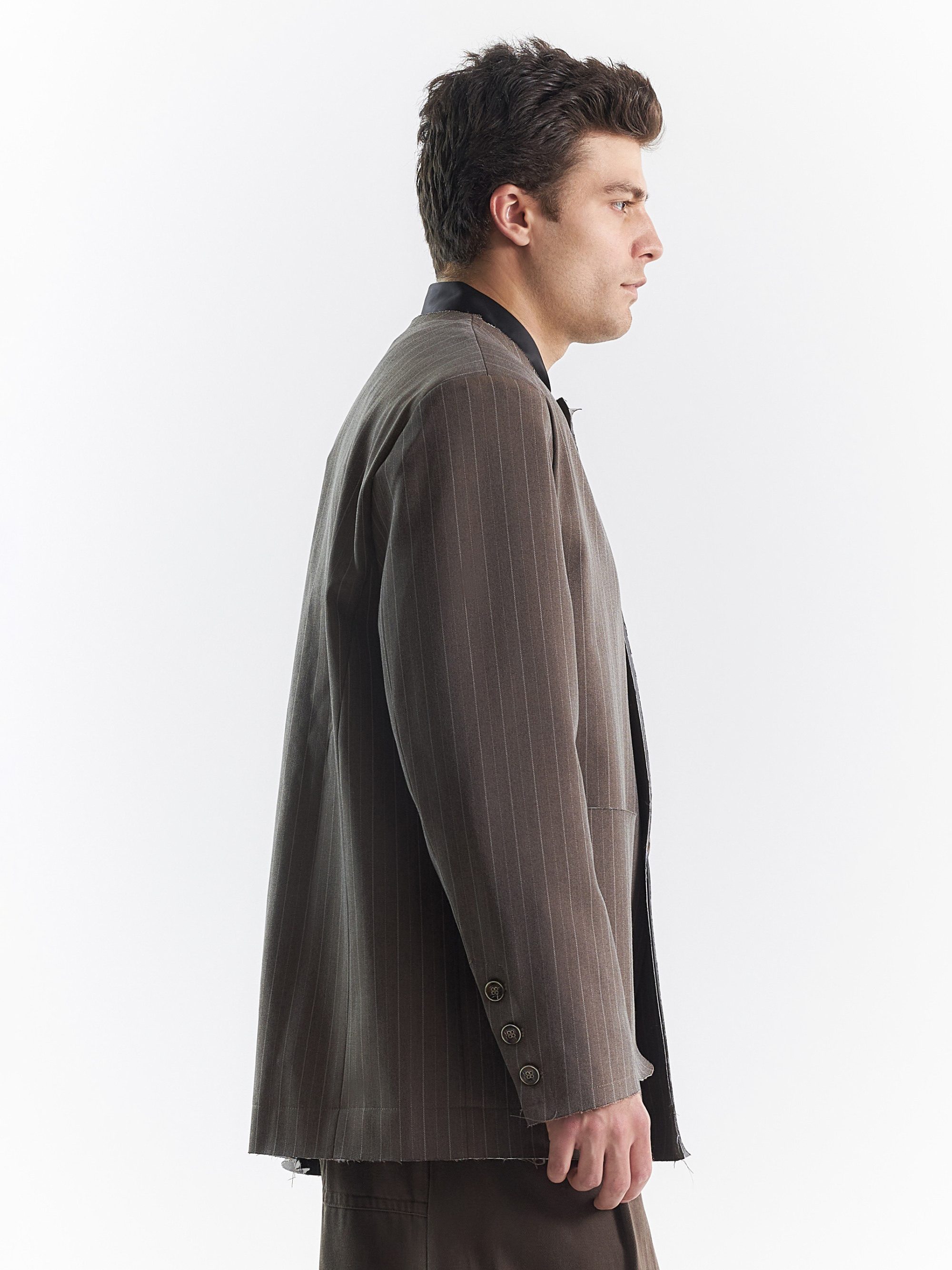 Пиджак без лацканов linen