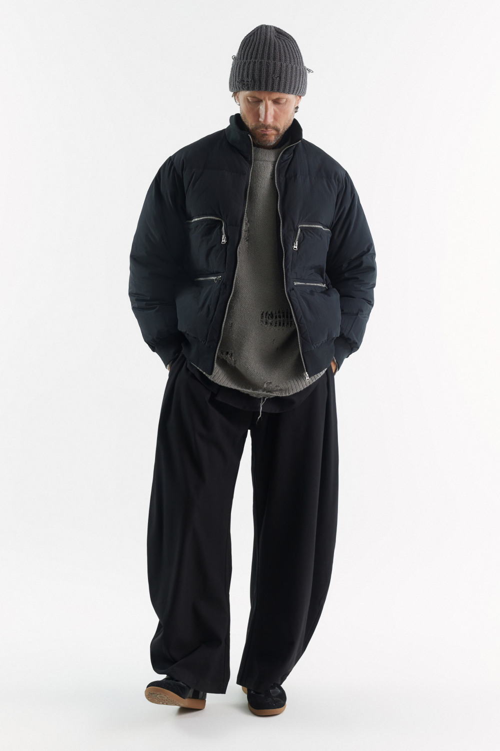 Бомбер-пуховик  zip