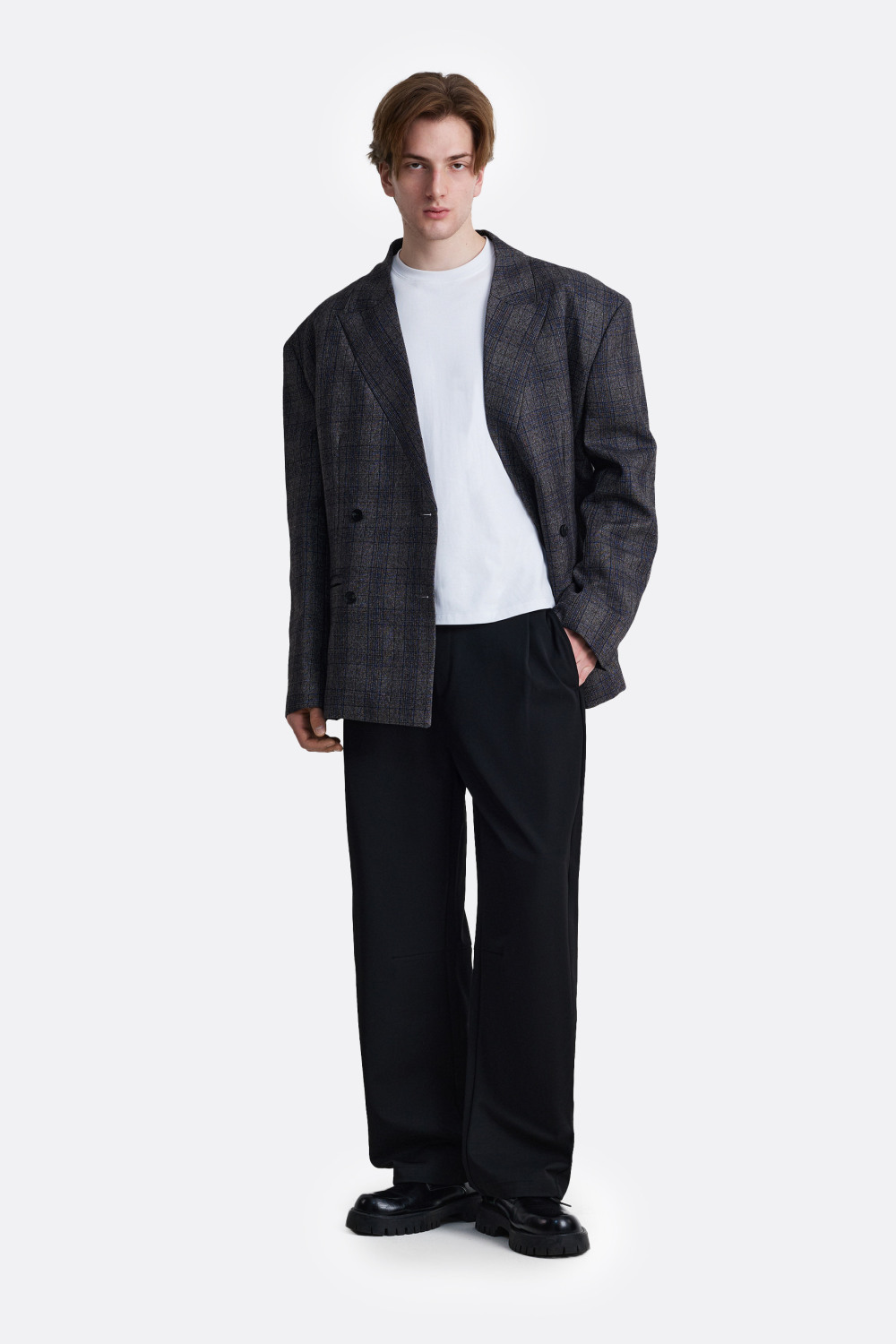 ​Двубортный пиджак в клетку