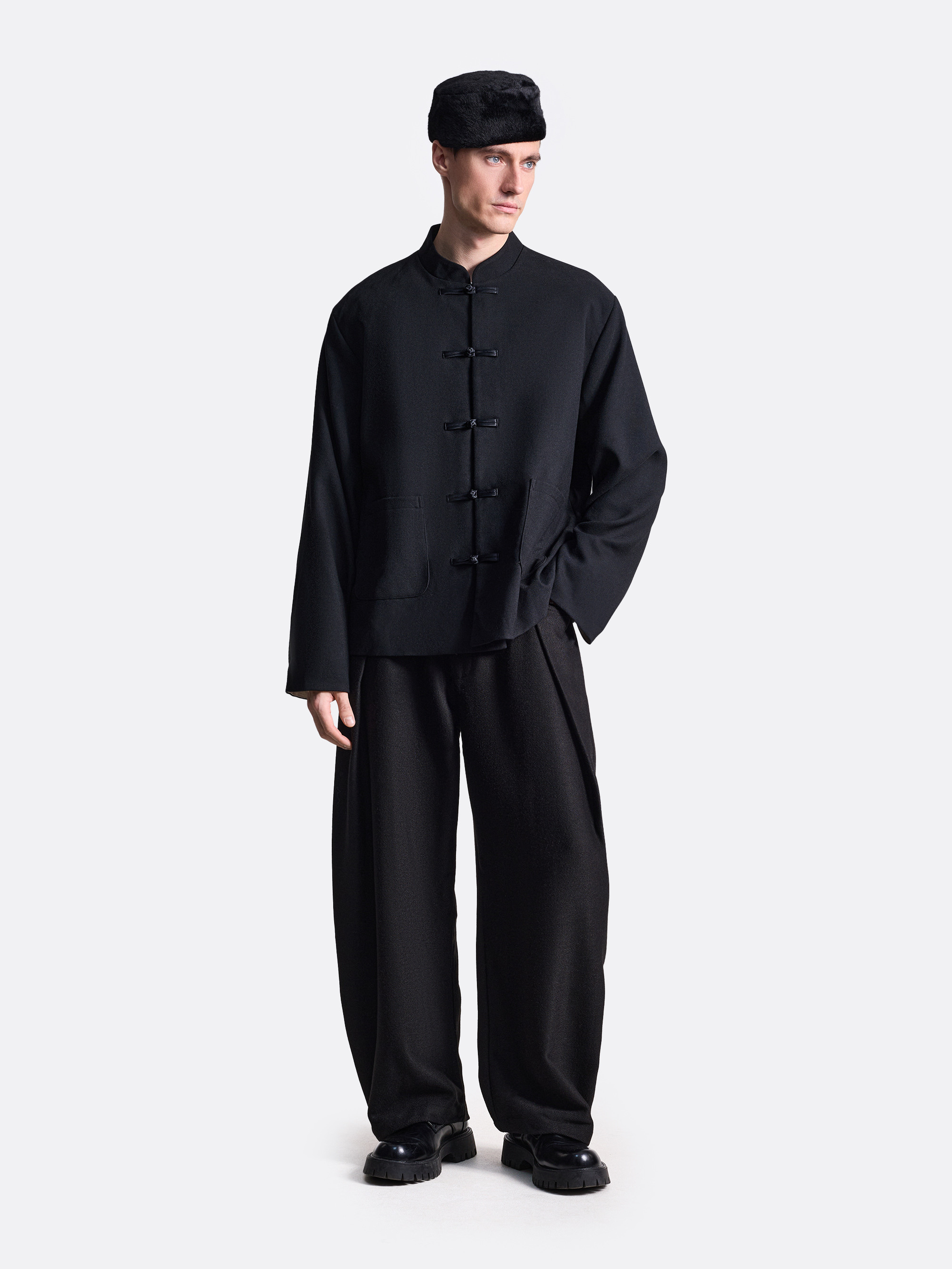 Кимоно с накладными карманами