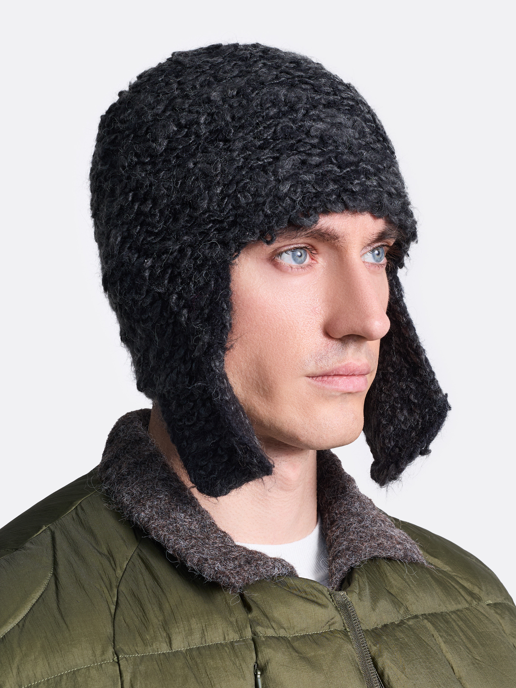 ​Шапка-ушанка curly