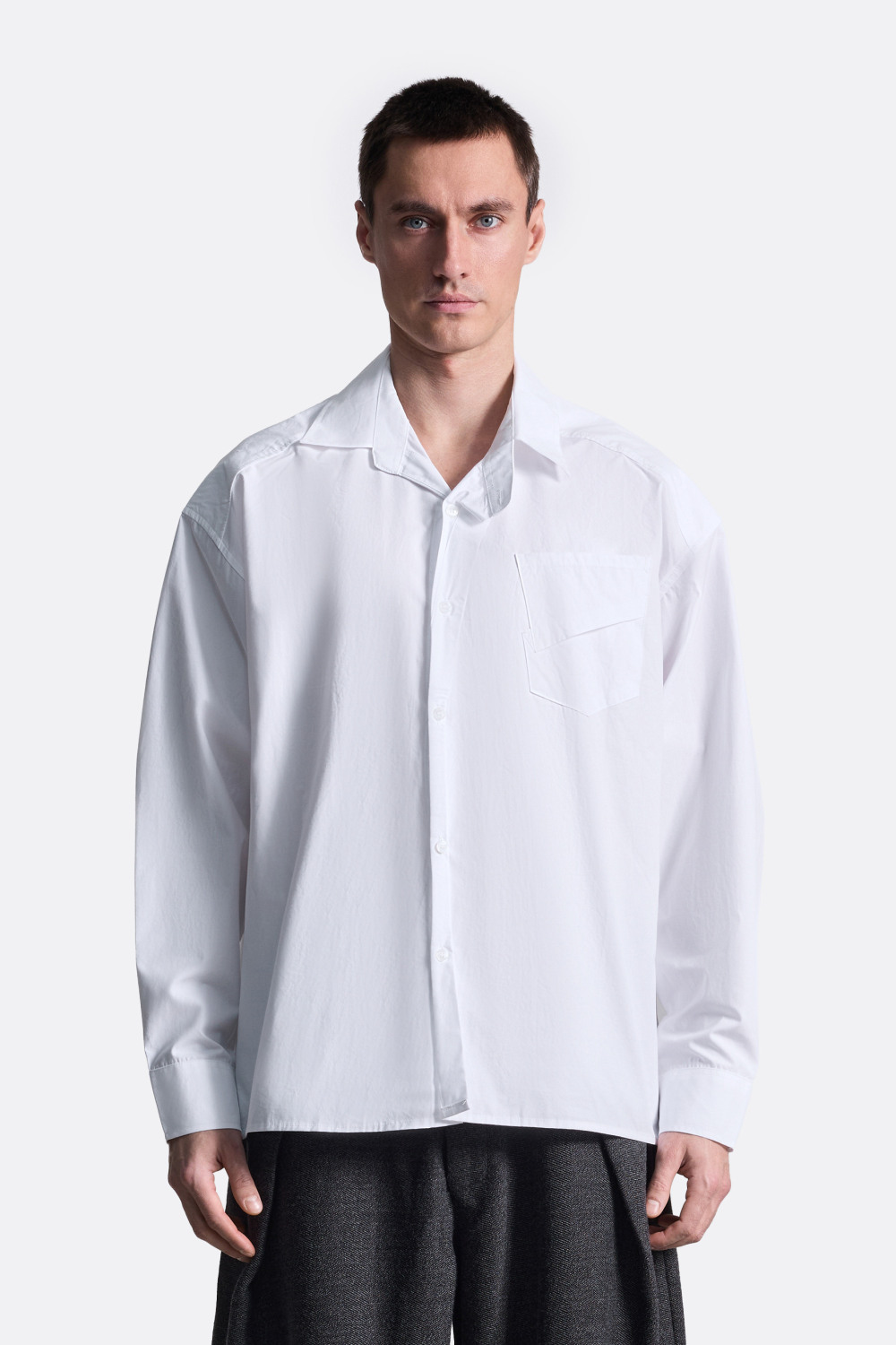 ​Рубашка с ассиметричной стежкой