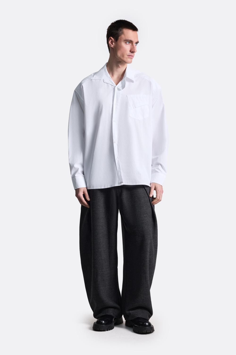 ​Рубашка с ассиметричной стежкой