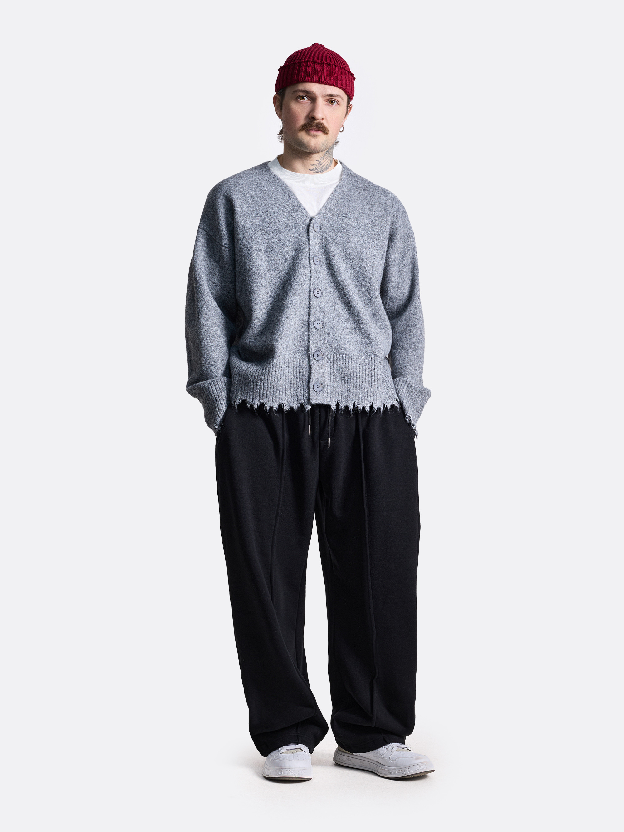 ​Кардиган с необработанным краем