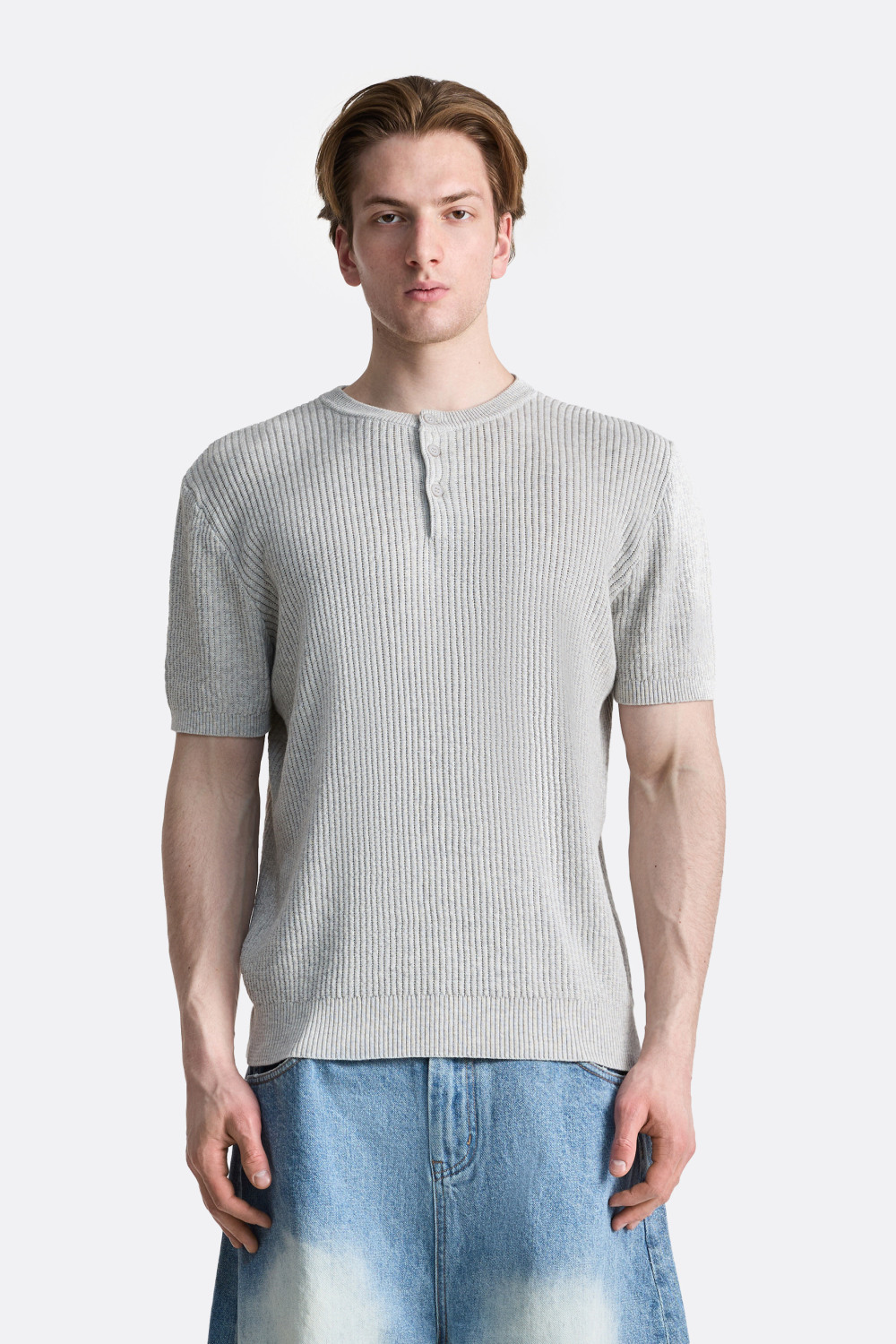 Футболка-хенли Меланж