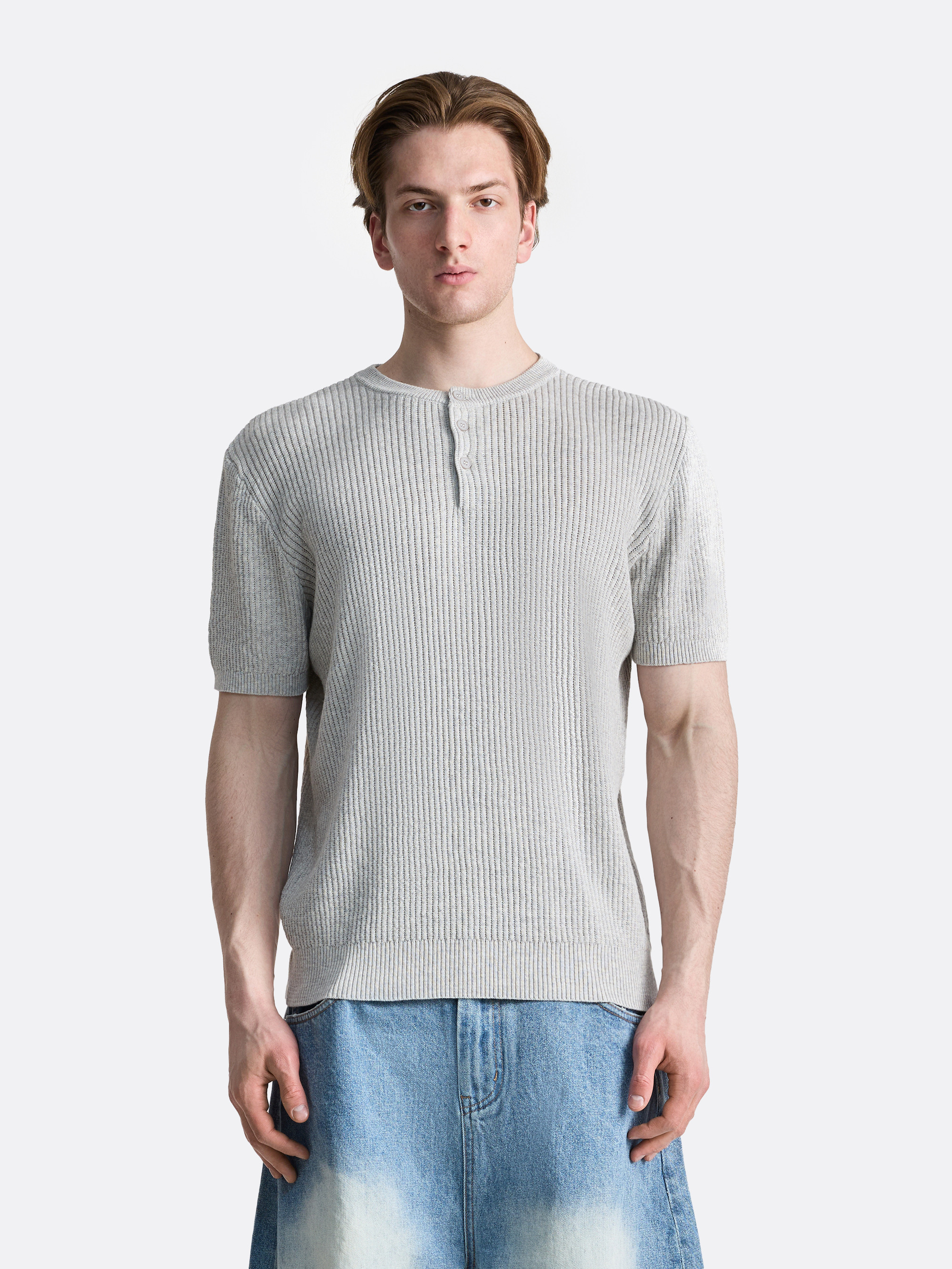 Футболка-хенли Меланж