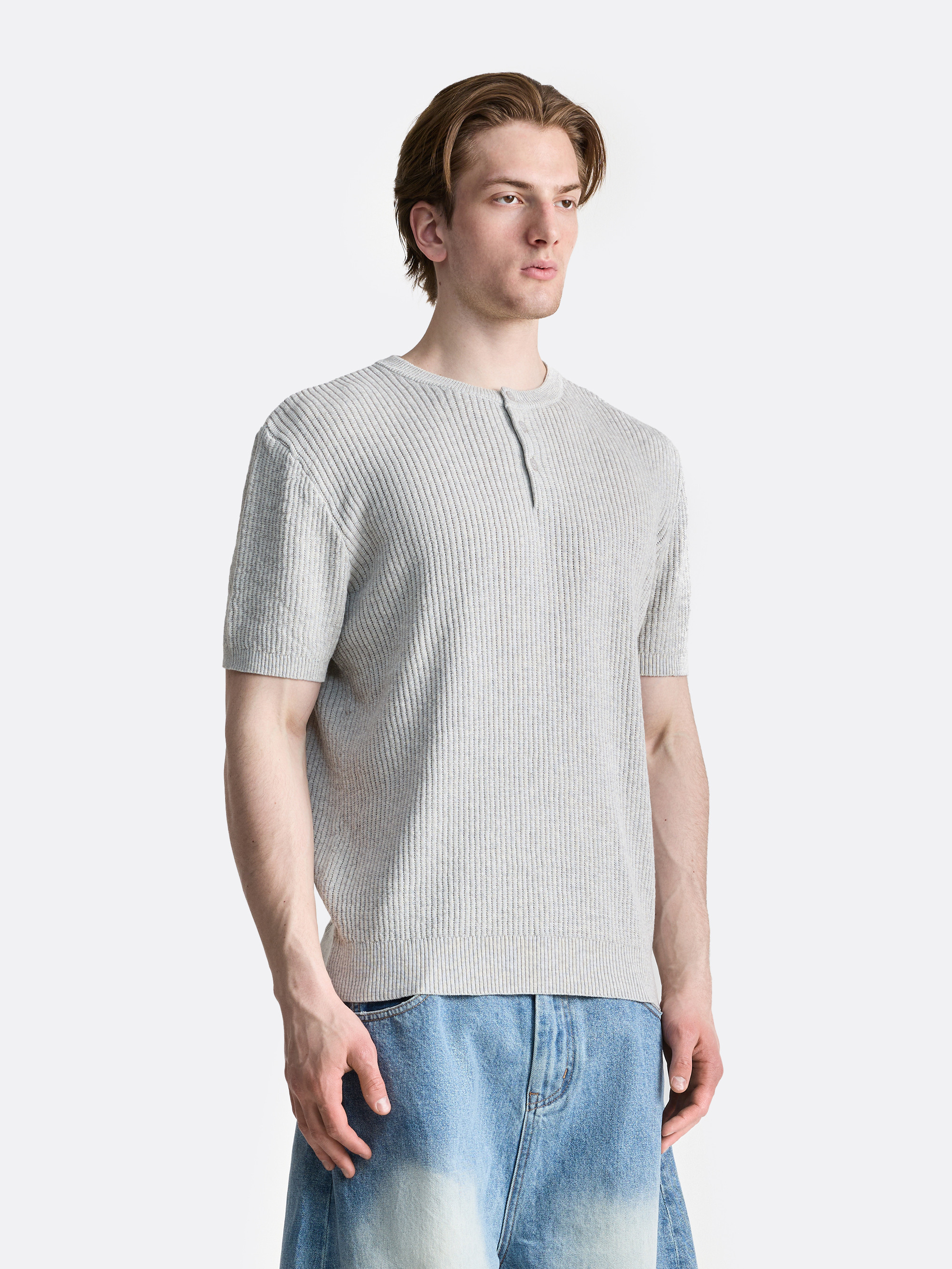 Футболка-хенли Меланж