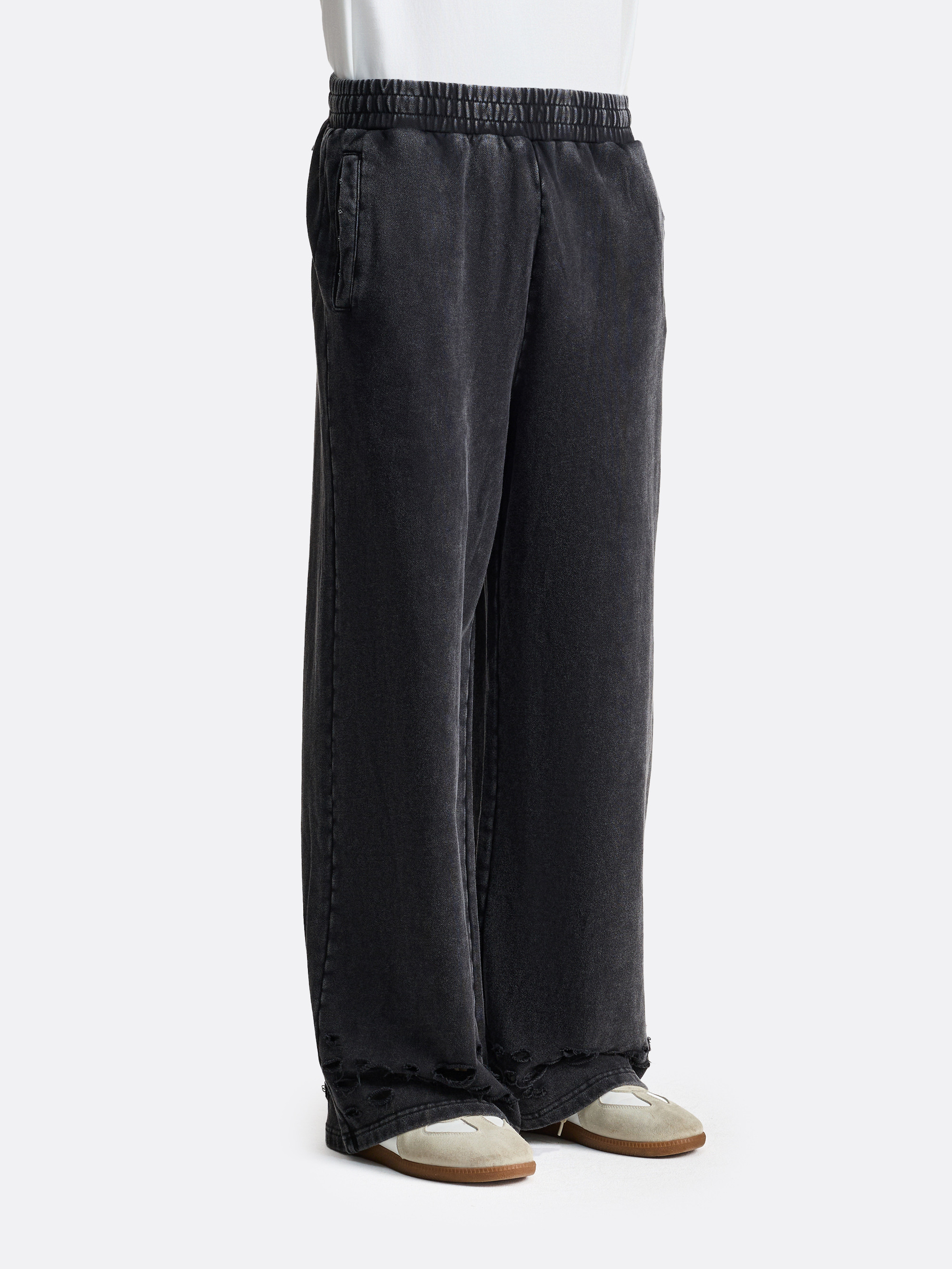 Брюки с необработанным рваным краем