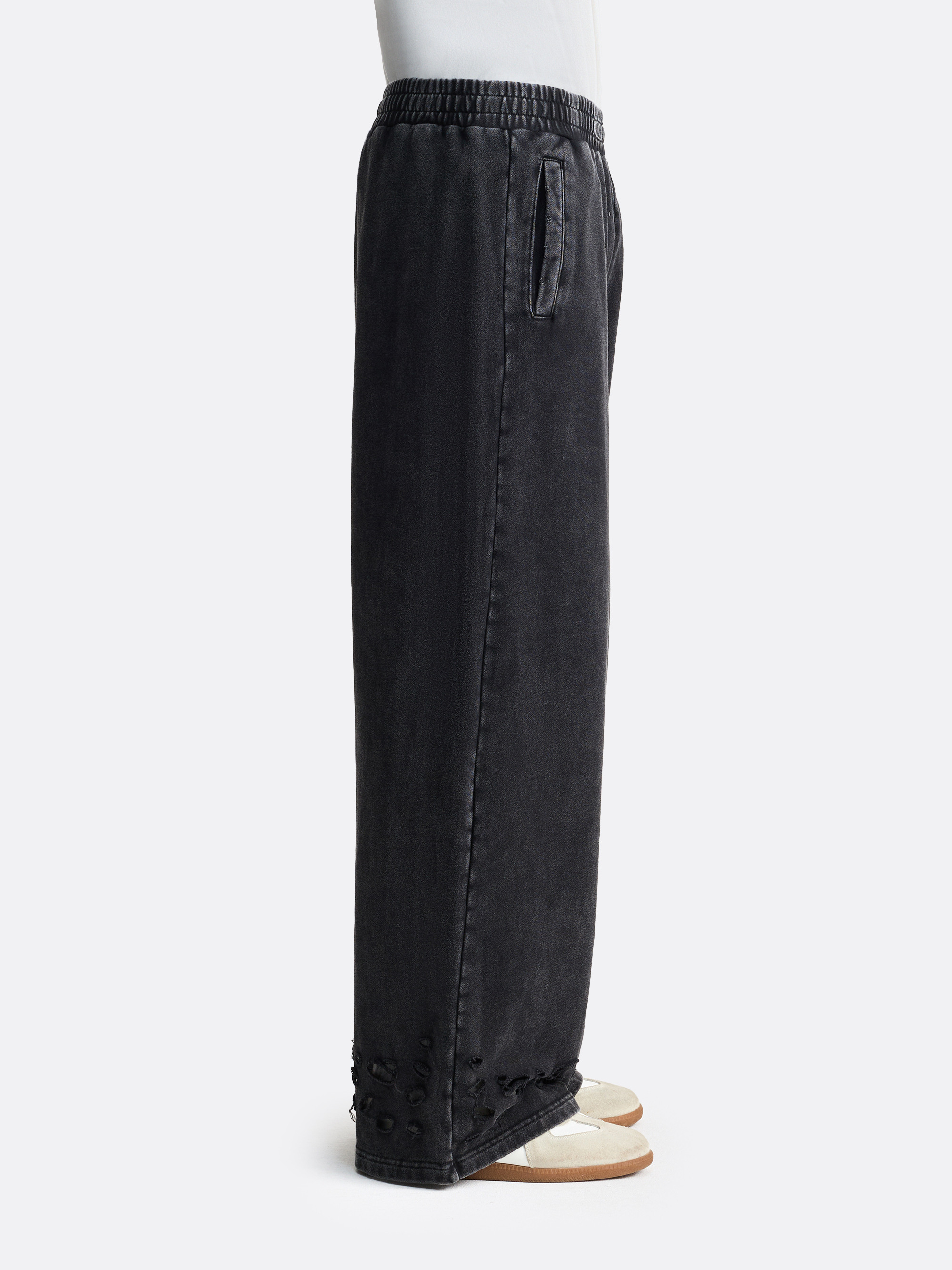 Брюки с необработанным рваным краем