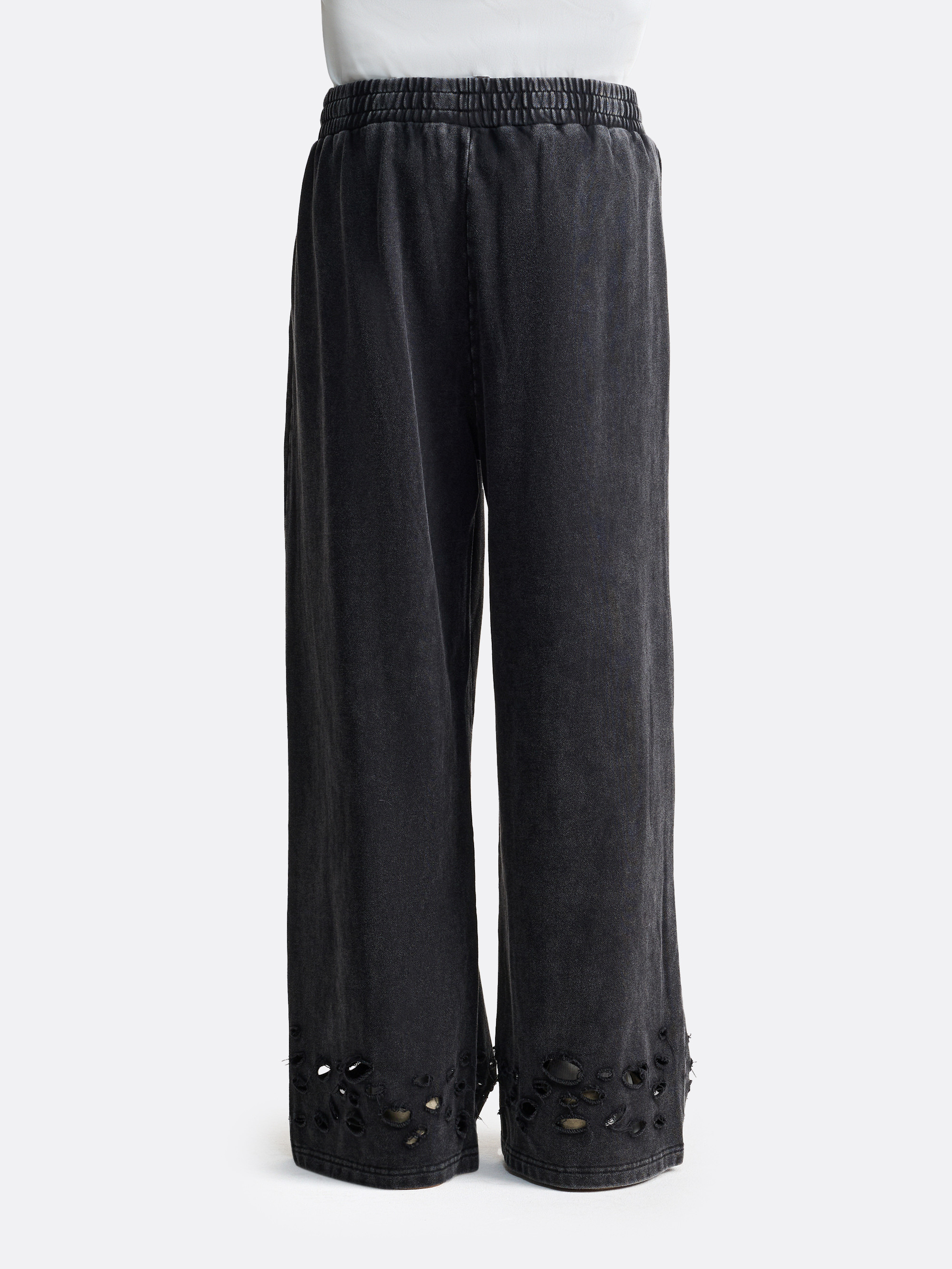 Брюки с необработанным рваным краем