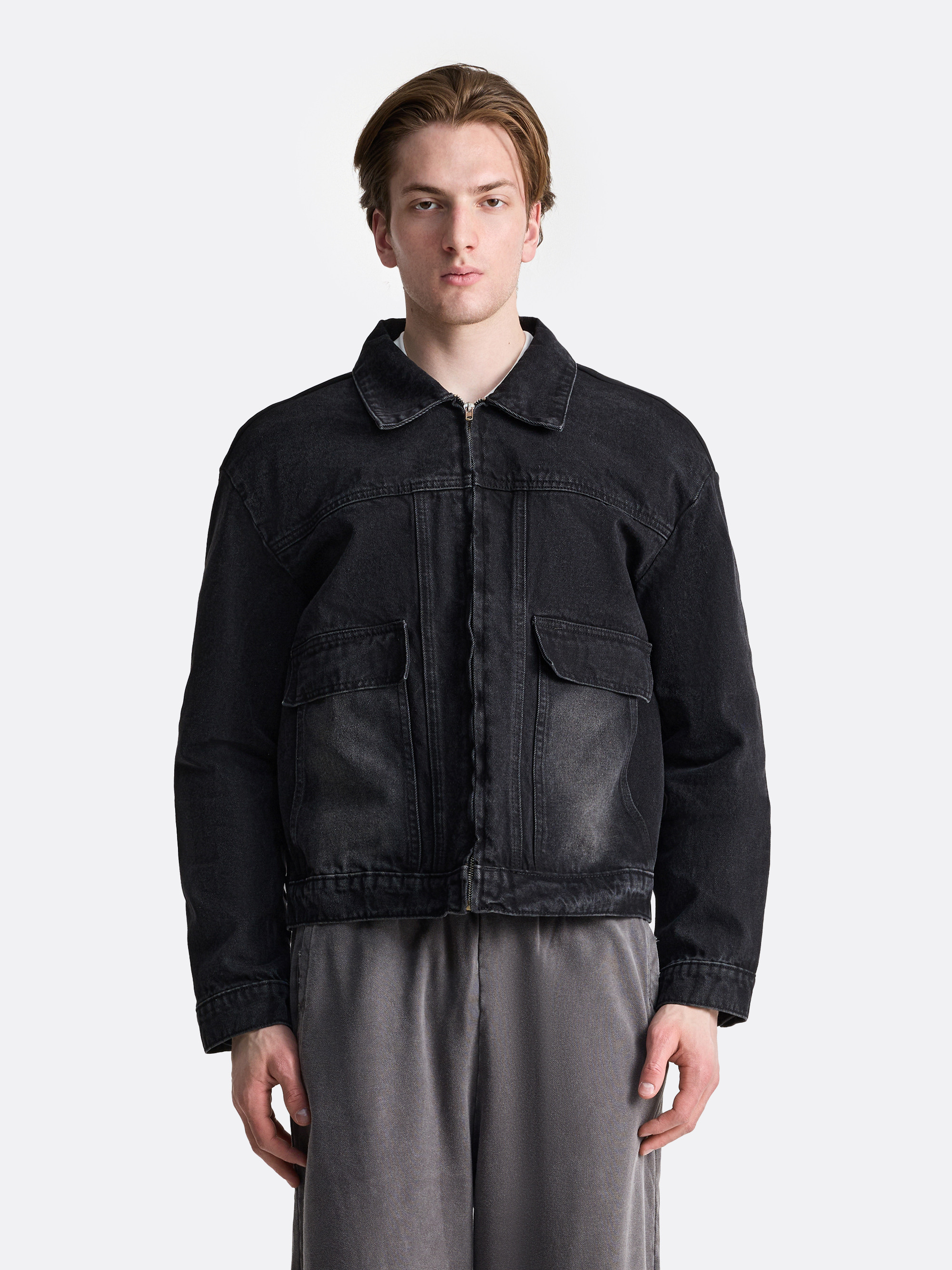 Джинсовая куртка с эффектом варки