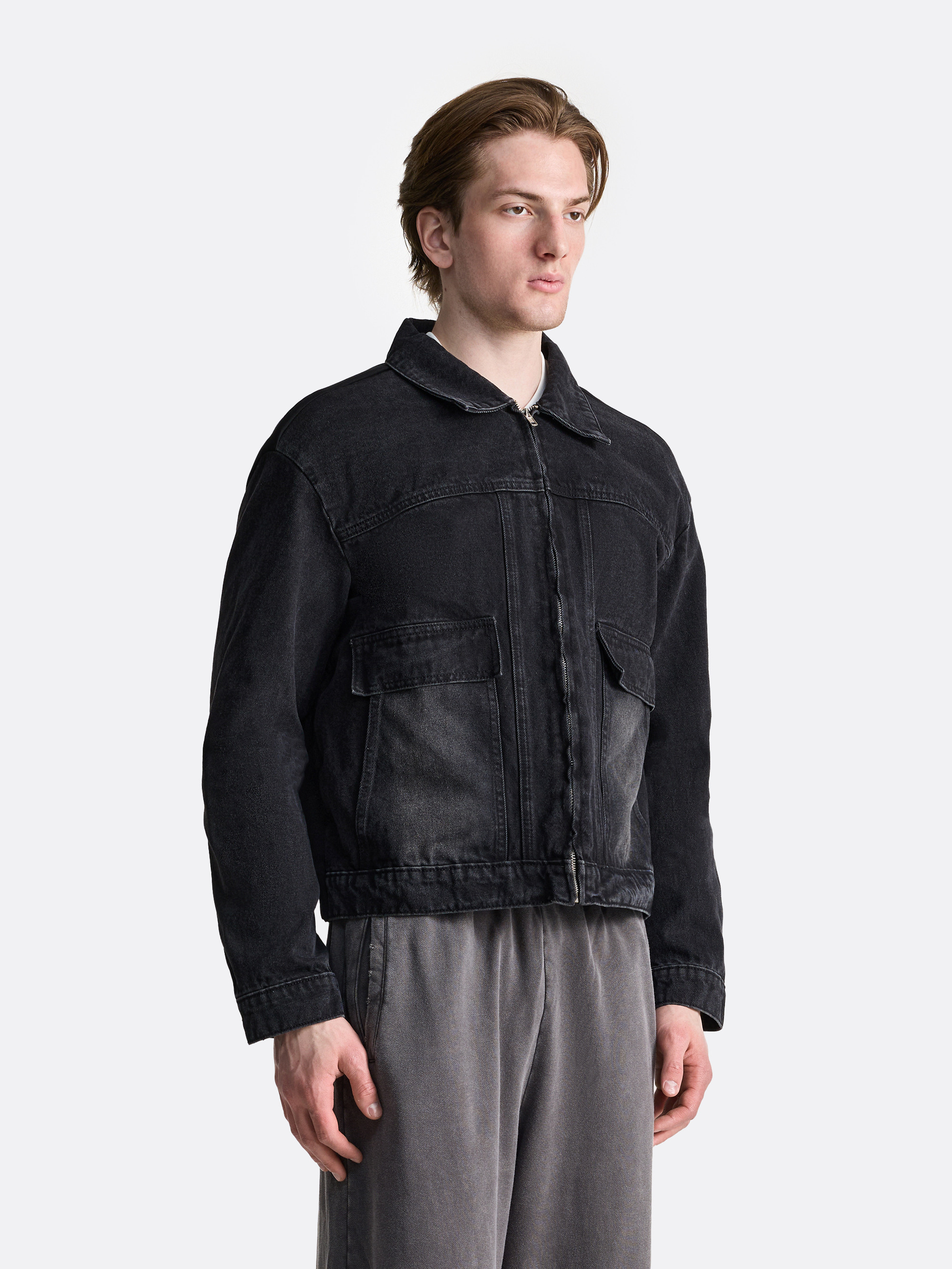 Джинсовая куртка с эффектом варки