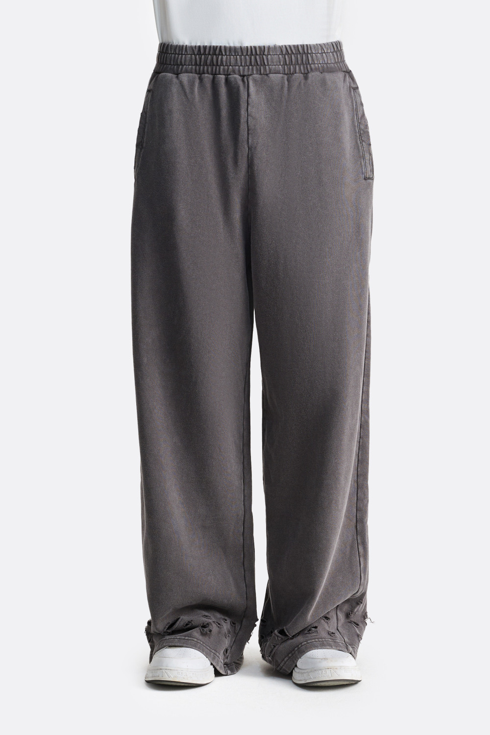 Брюки с необработанным рваным краем