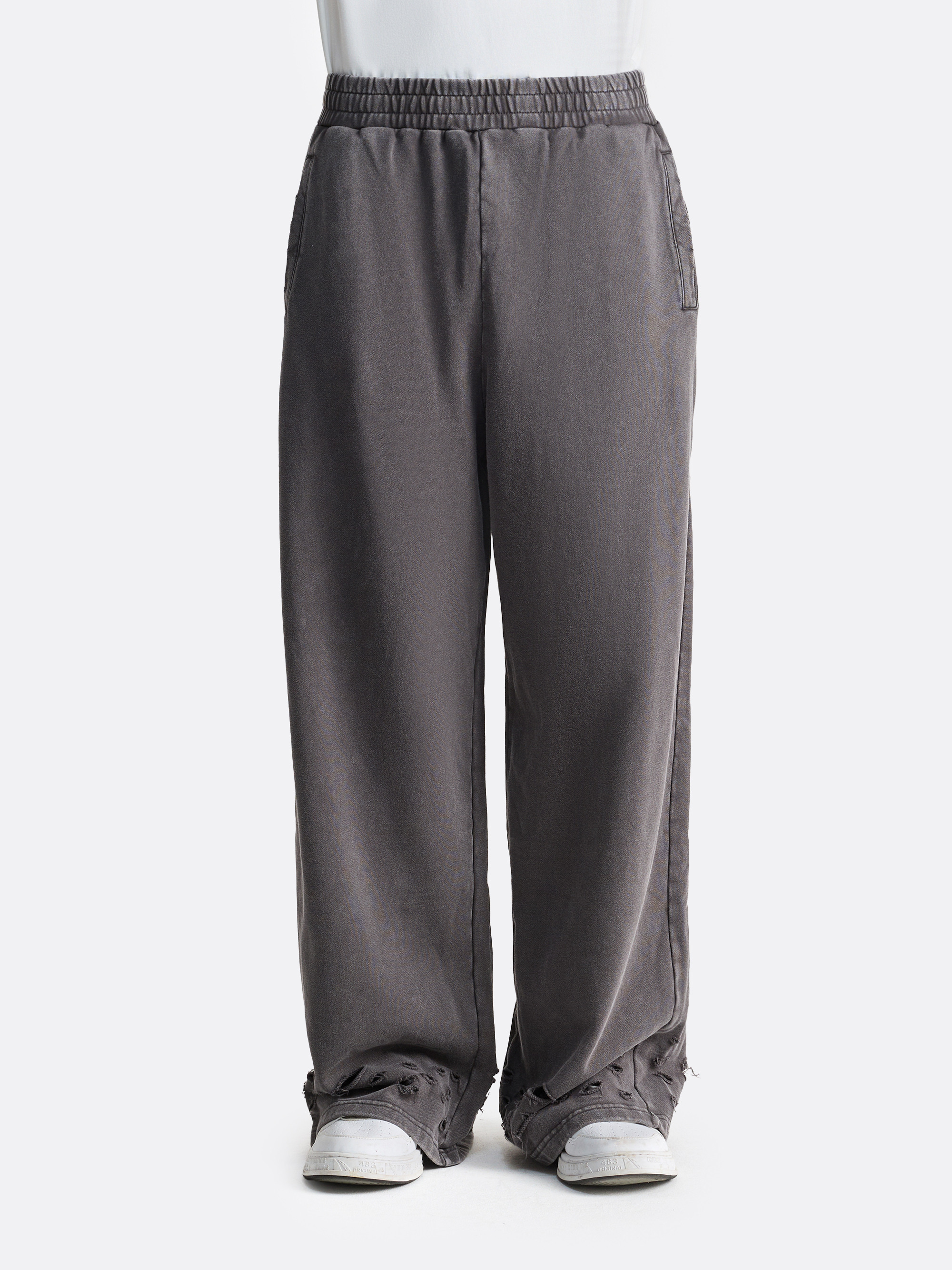 Брюки с необработанным рваным краем