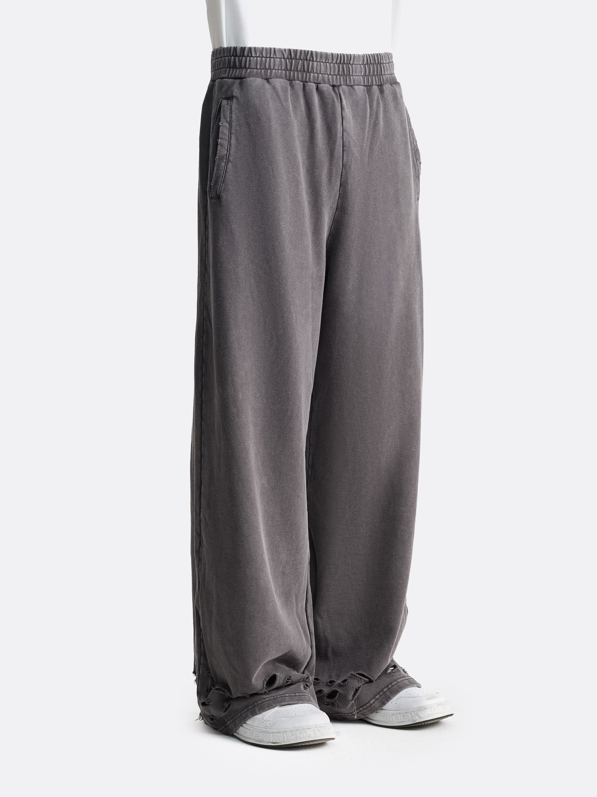 Брюки с необработанным рваным краем