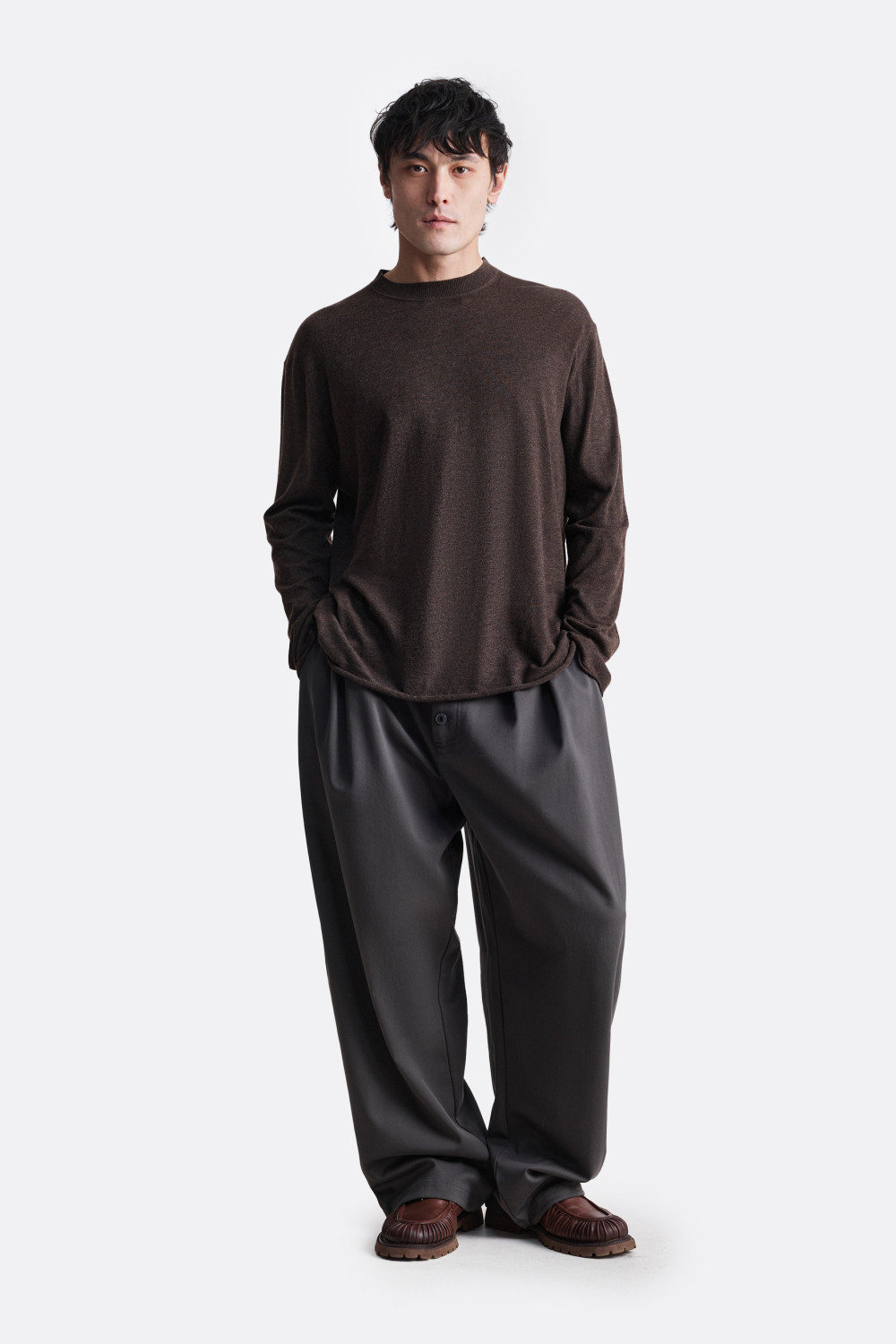 ​Лонгслив с необработанным краем