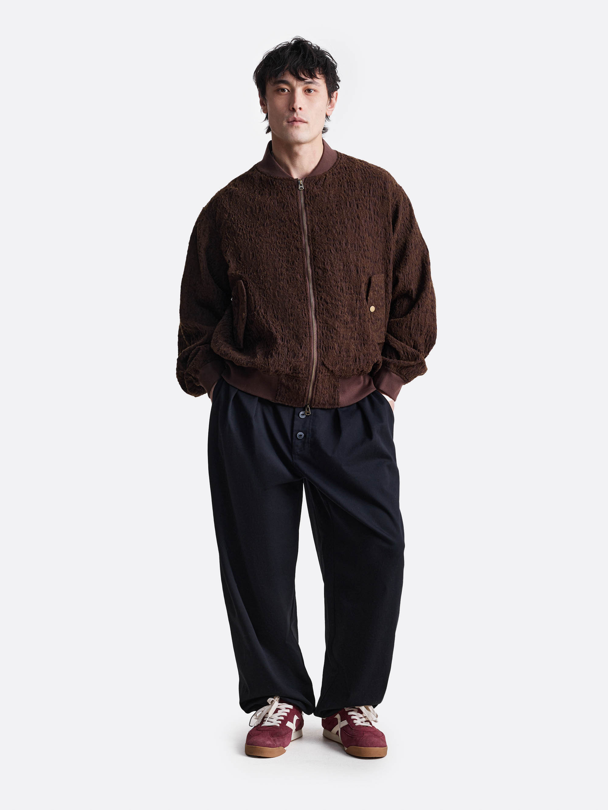 Бомбер с фактурной отделкой