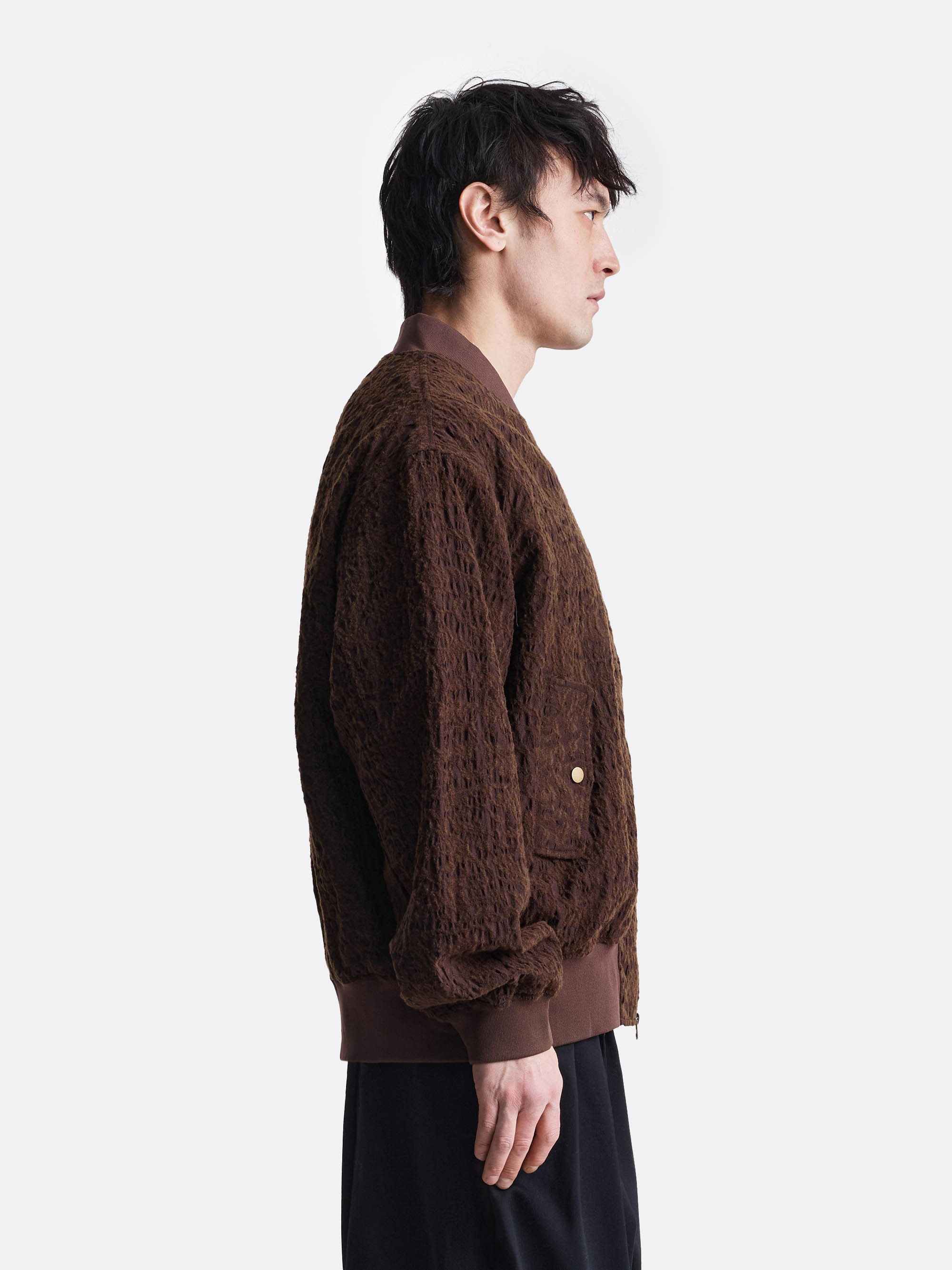 Бомбер с фактурной отделкой