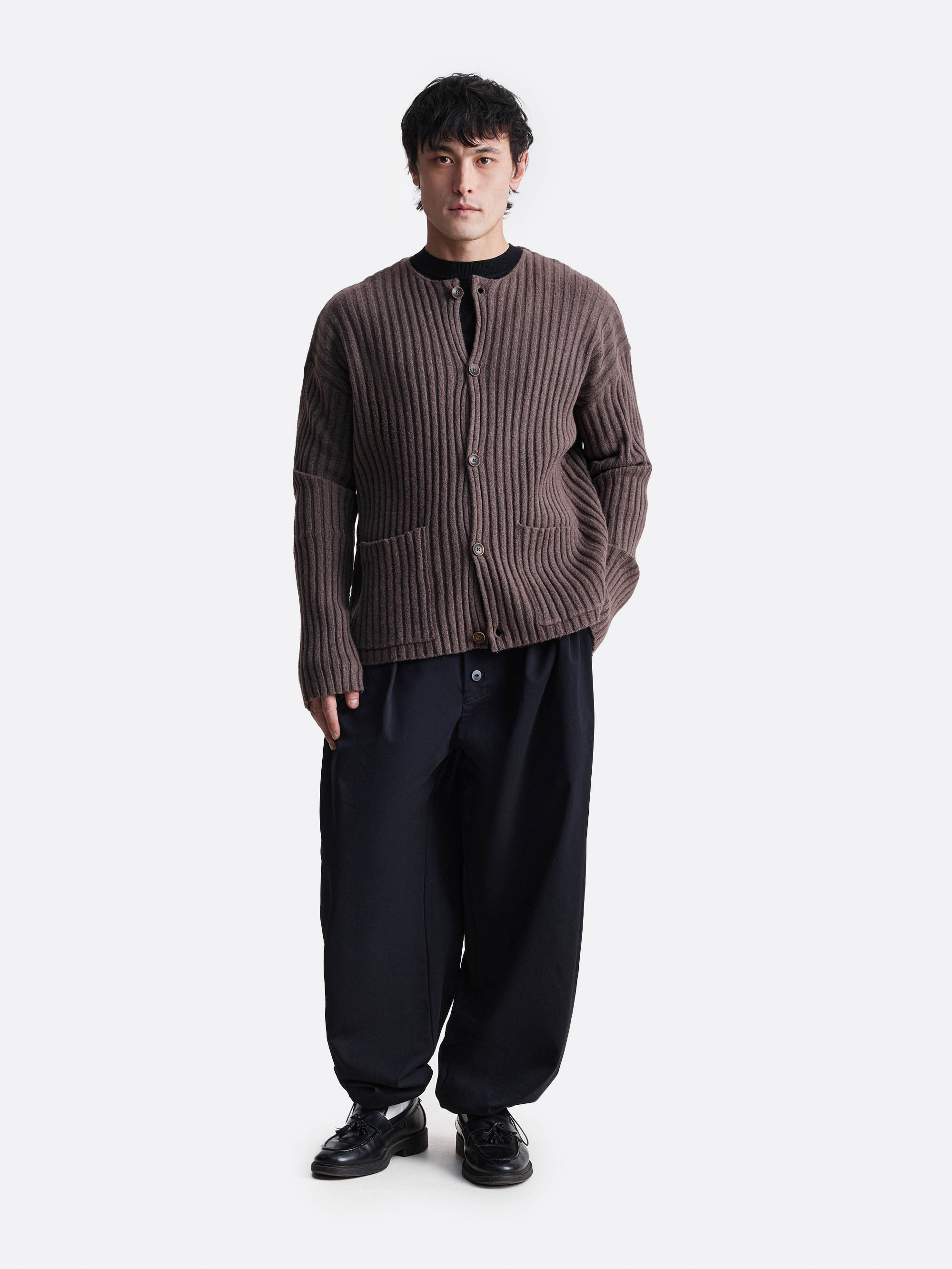 Кардиган в рубчик