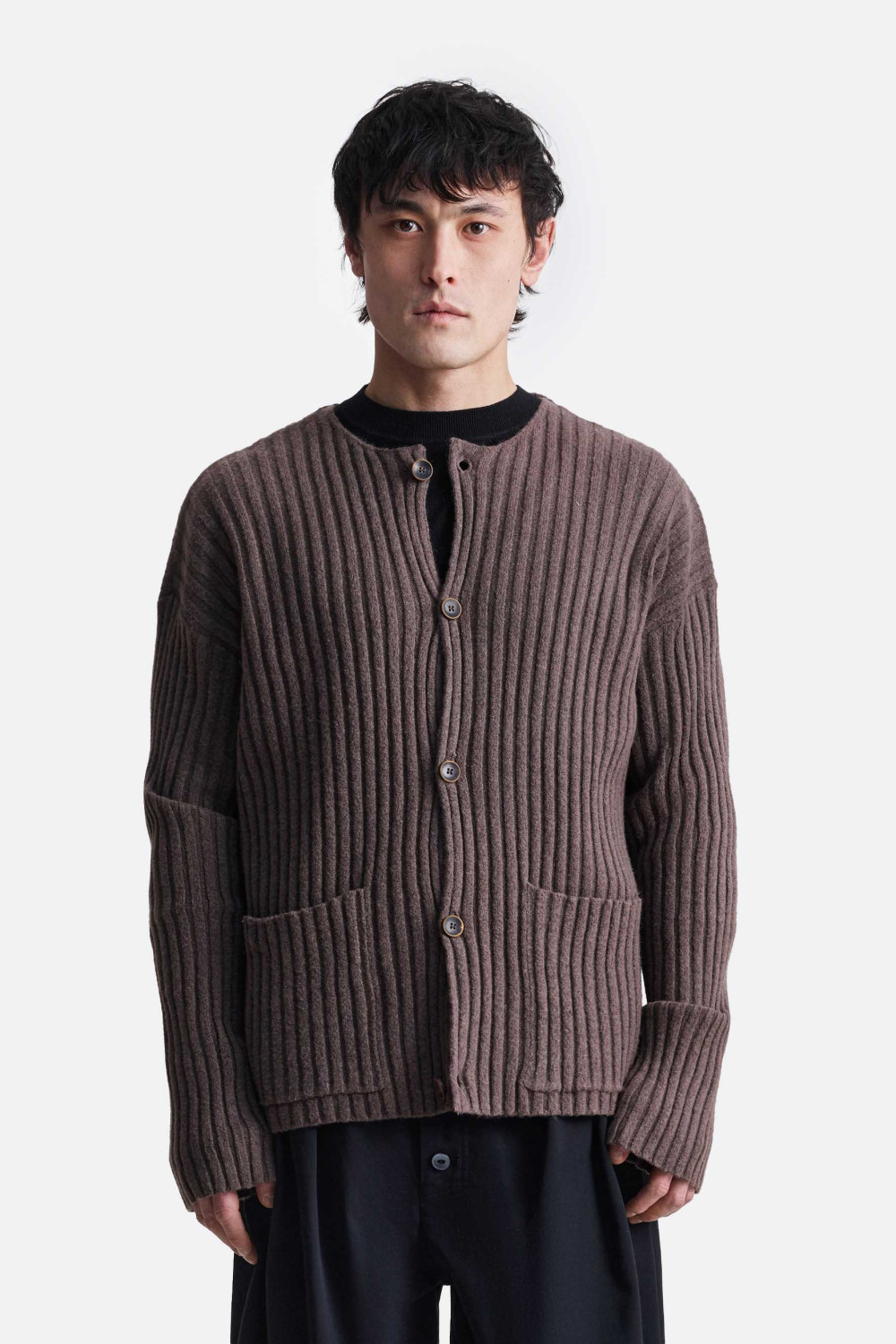 Кардиган в рубчик