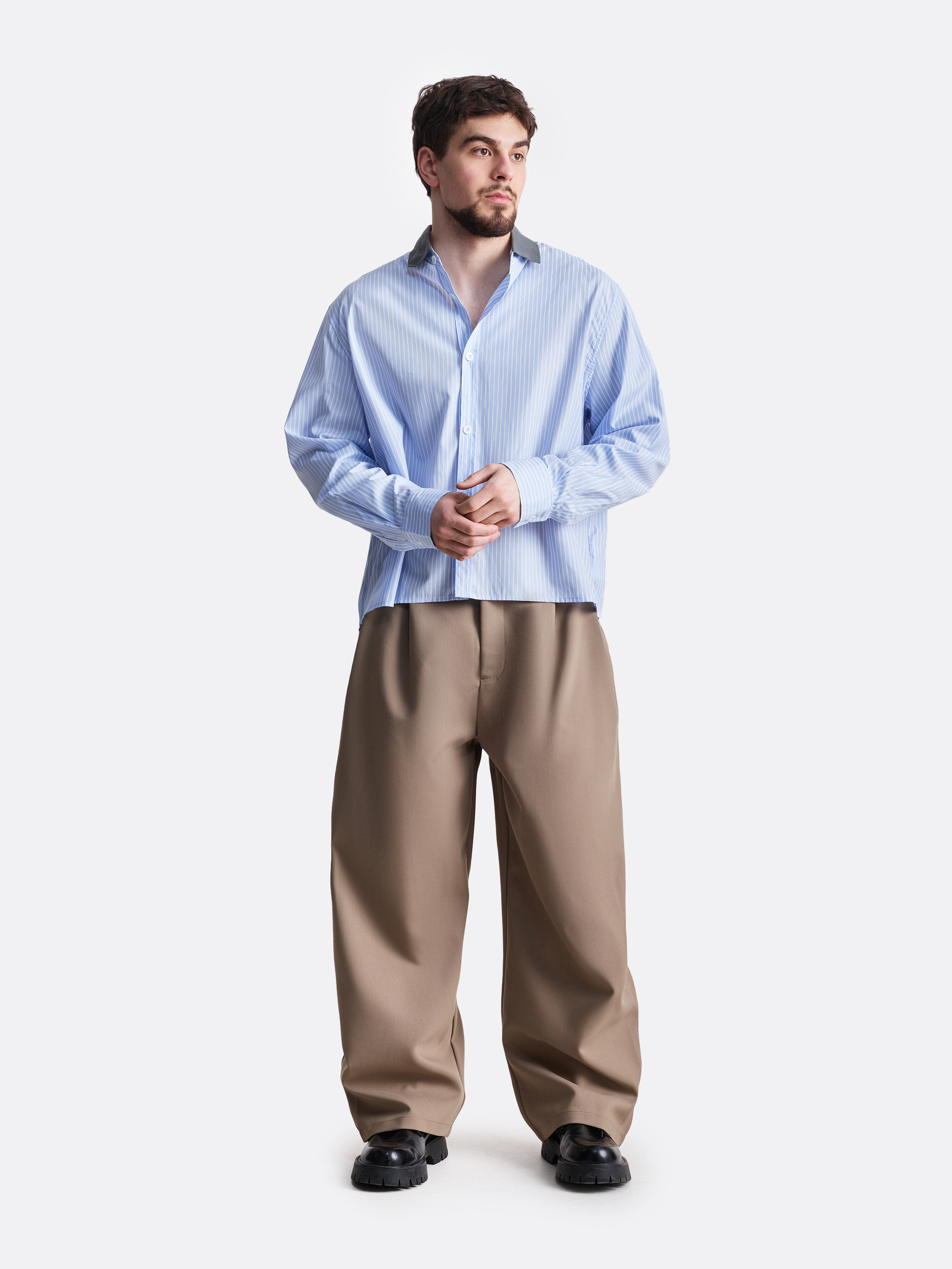 ​Рубашка в диагональную полоску