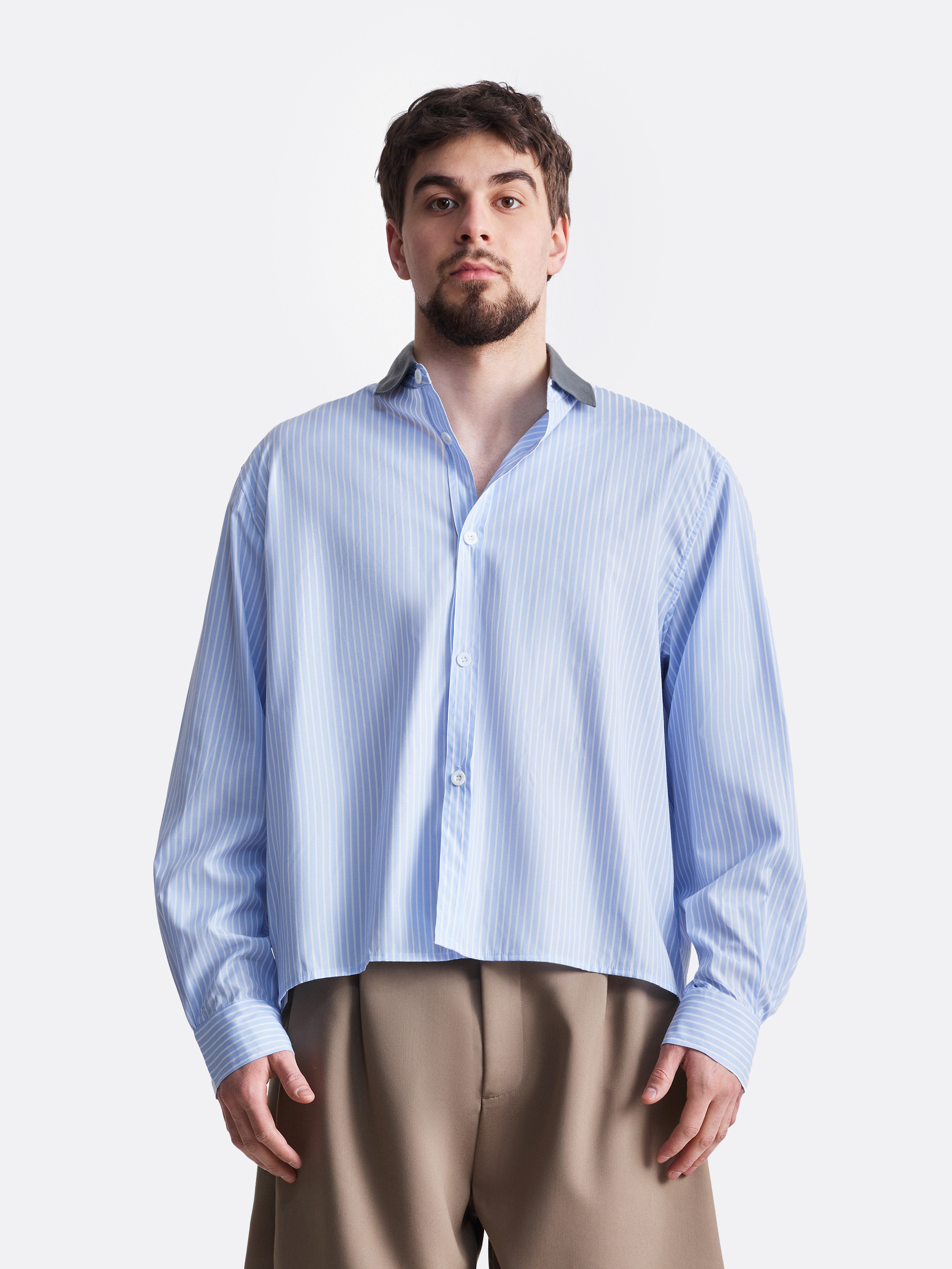 ​Рубашка в диагональную полоску