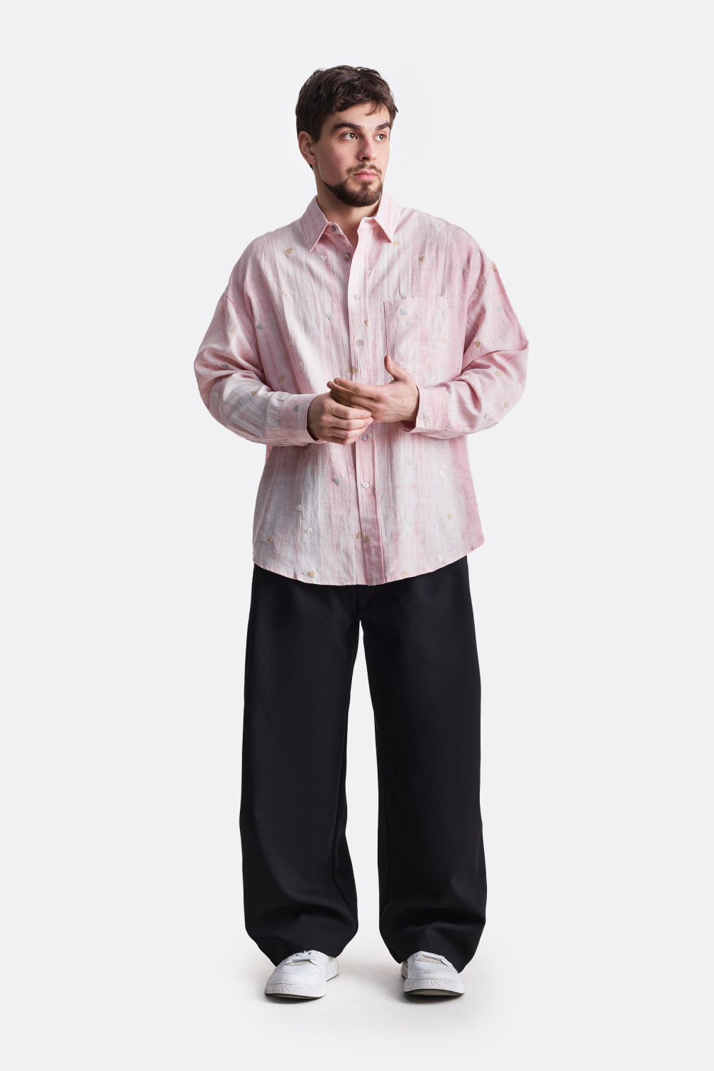 ​Рубашка с мелкой вышивкой