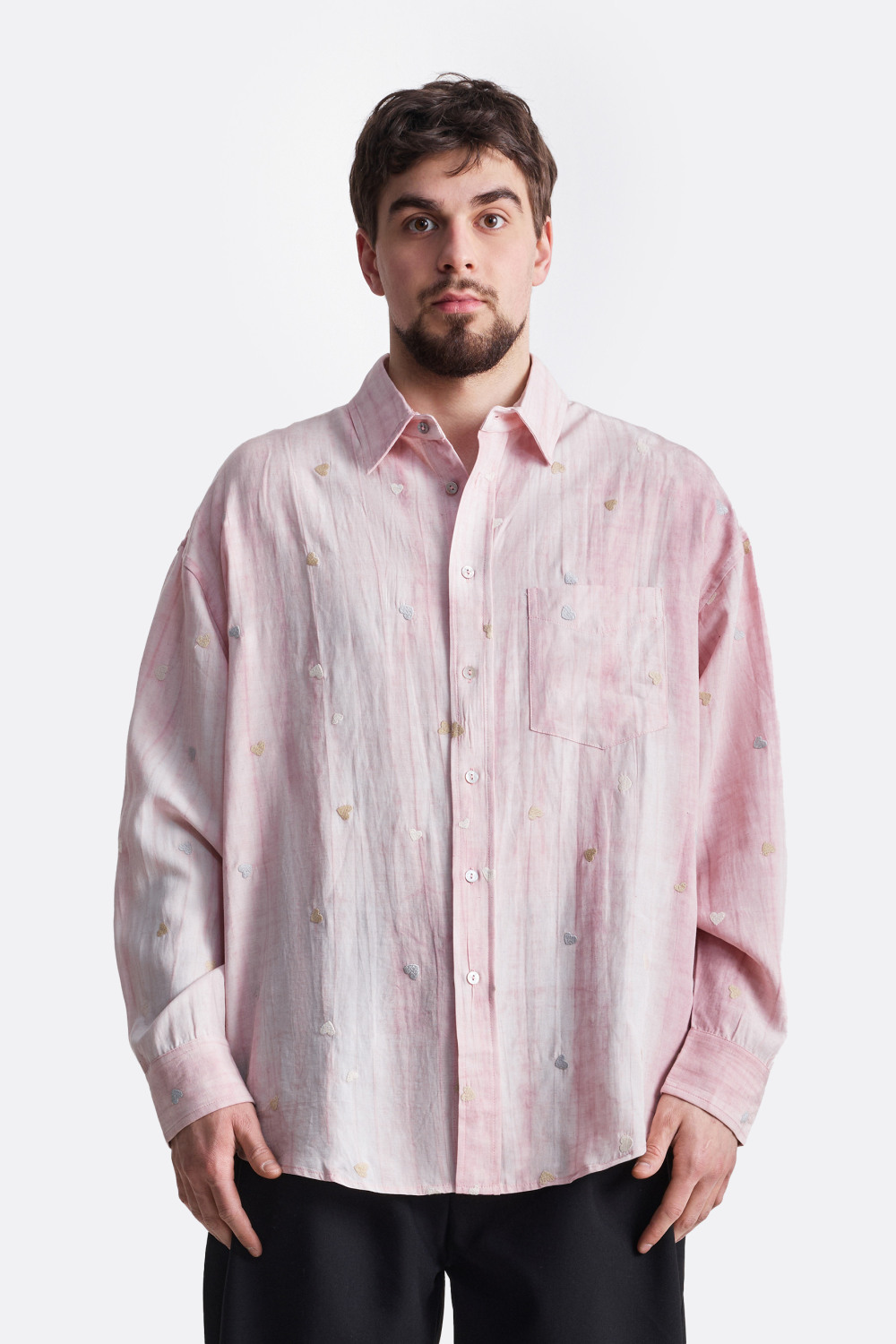 ​Рубашка с мелкой вышивкой